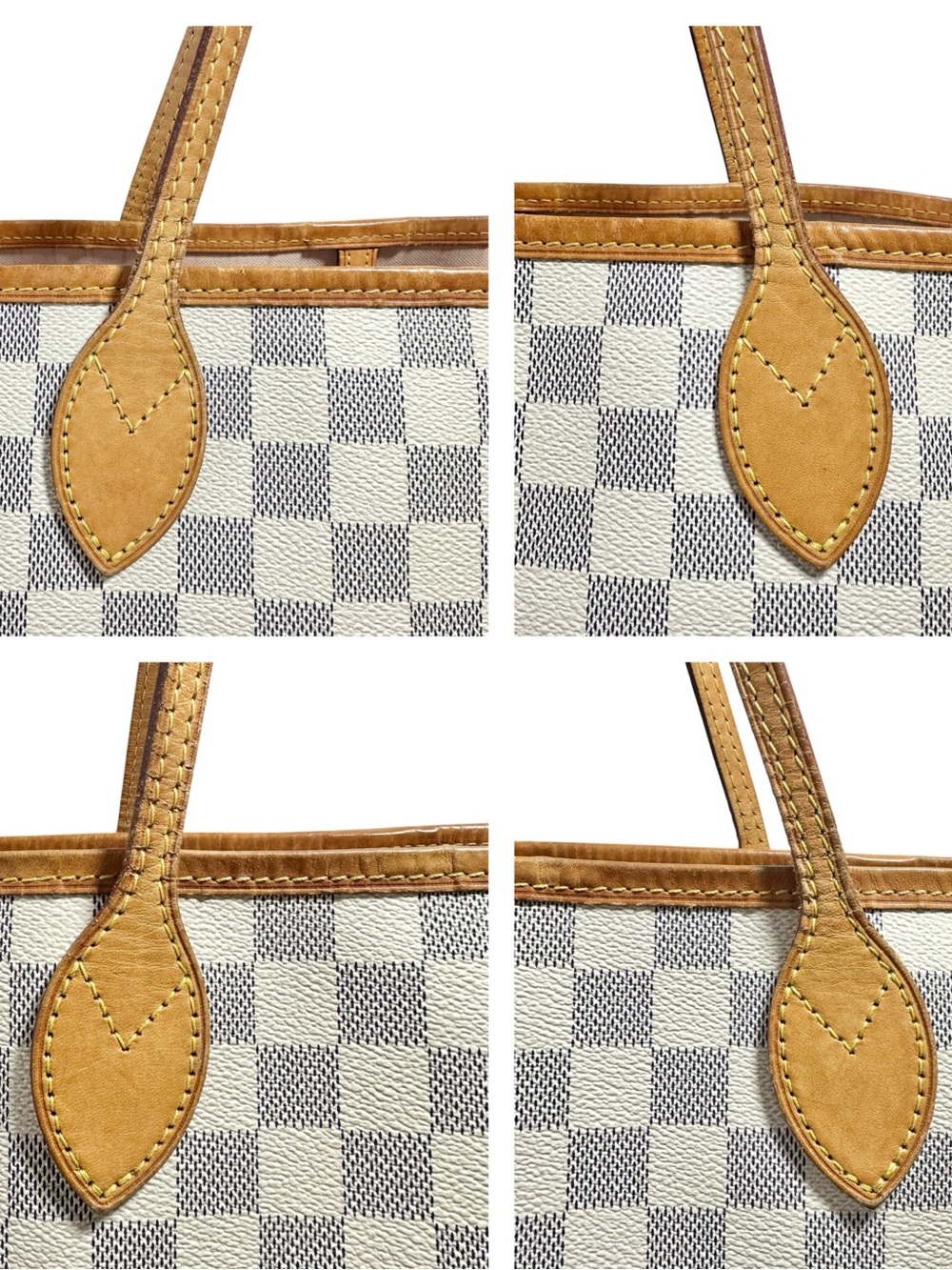 Louis Vuitton Damier Azur Pink & Vachetta MM Neverfull Tote Bag - Picture 4 of 16